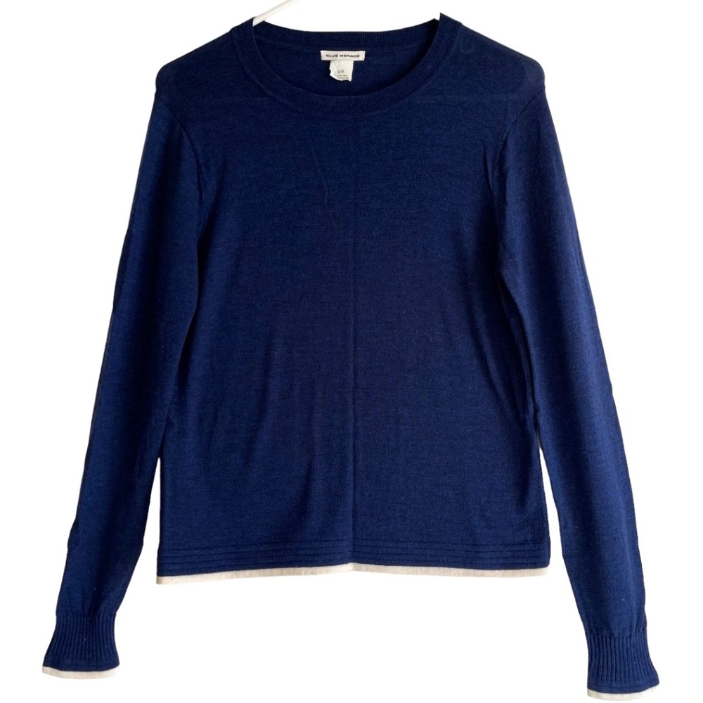 Club Monaco Crew Neck Navy Blue Sweater. Size Large